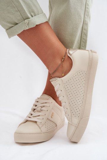 Sneakers modeļa apavi Sieviešu Ažūrs Big Star TT274292 smilšu krāsas