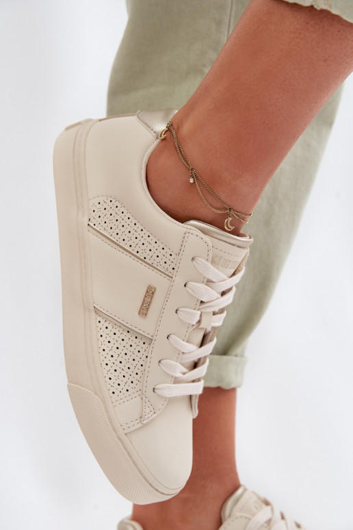 Sneakers modeļa apavi Sieviešu Ažūrs Big Star TT274292 smilšu krāsas