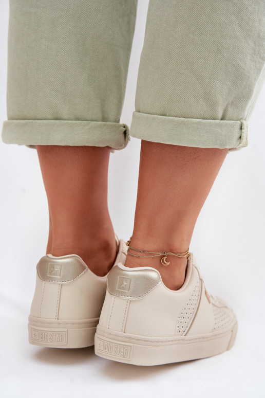 Sneakers modeļa apavi Sieviešu Ažūrs Big Star TT274292 smilšu krāsas