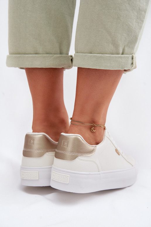 Sneakers modeļa apavi ar platformu Big Star TT274805 baltas krāsas