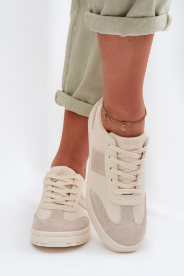 Sneakers modeļa apavi Sieviešu Big Star TT274155 smilšu krāsas