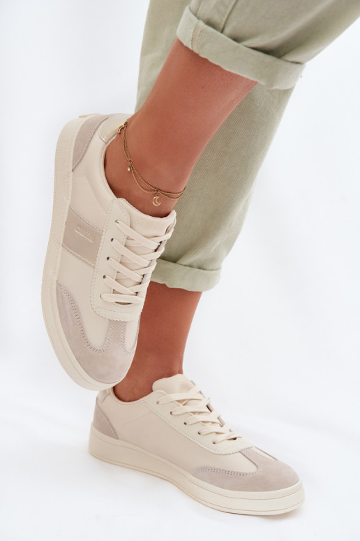 Sneakers modeļa apavi Sieviešu Big Star TT274155 smilšu krāsas