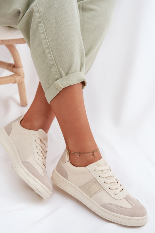 Sneakers modeļa apavi Sieviešu Big Star TT274155 smilšu krāsas
