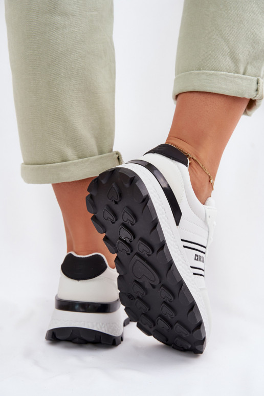 Sneakers modeļa apavi Sieviešu ar platformu Big Star TT274882 Hi-Poly System baltas krāsas