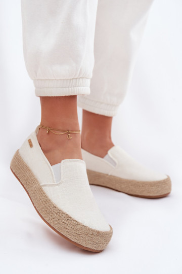 Espadrilles ar platformu Big Star TT274090 Ecru 2