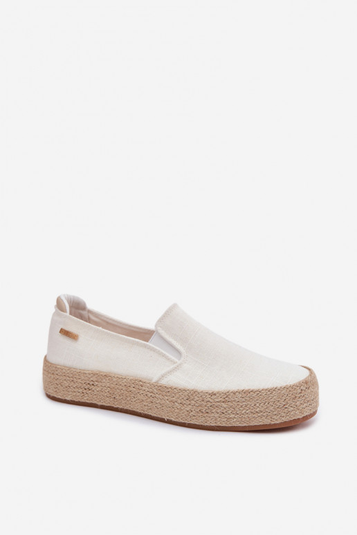 Espadrilles ar platformu Big Star TT274090 Ecru