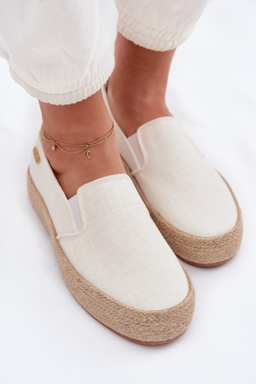 Espadrilles ar platformu Big Star TT274090 Ecru