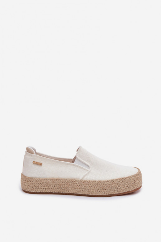 Espadrilles ar platformu Big Star TT274090 Ecru