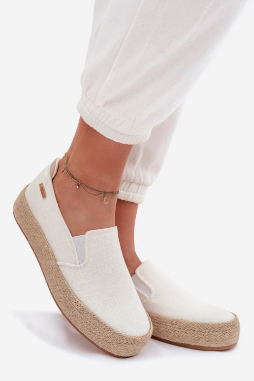 Espadrilles ar platformu Big Star TT274090 Ecru