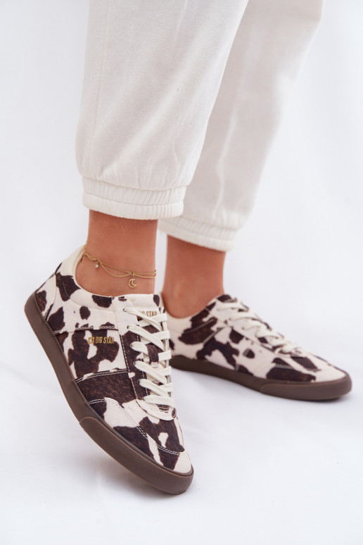 Sneakers modeļa apavi Sieviešu IN Łaty Big Star TT274369 Baltas-brūnas krāsas