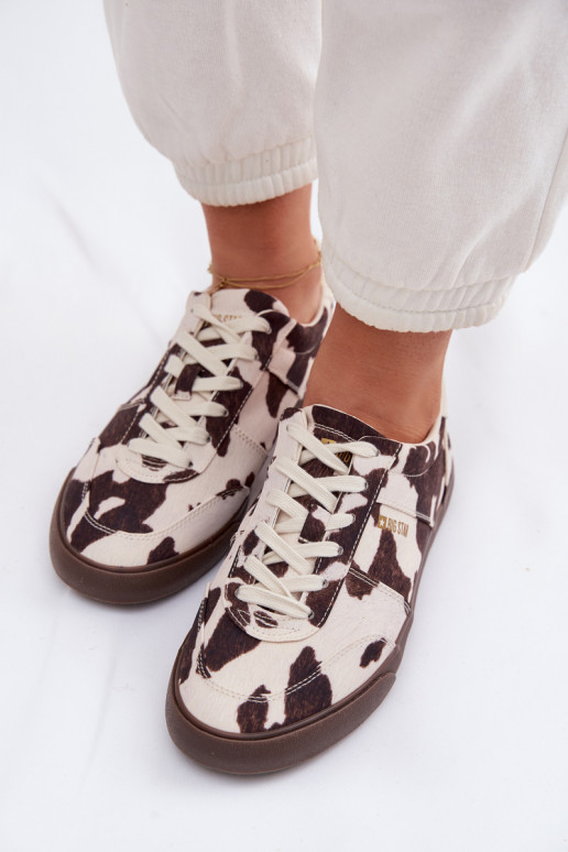 Sneakers modeļa apavi Sieviešu IN Łaty Big Star TT274369 Baltas-brūnas krāsas