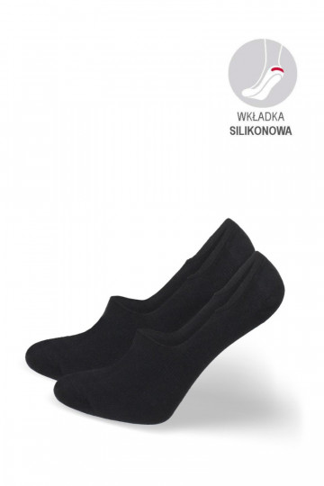 Vīriešu zeķes Microkājenes BaInełniane melnas krāsas