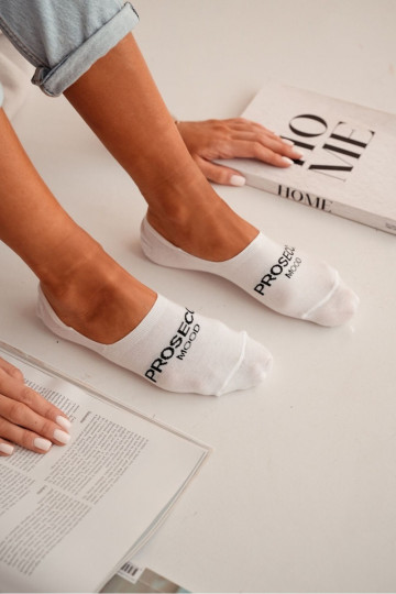 Zeķes Microkājenes PROSECCO MOOD baltas krāsas
