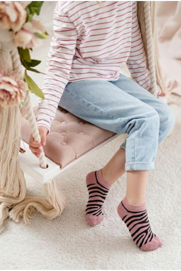 Kāju zeķes Bērnu apavi Jaunatne Zebra Rozā krāsas