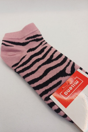 Bērnu puszeķes Zebra rozā krāsas 2