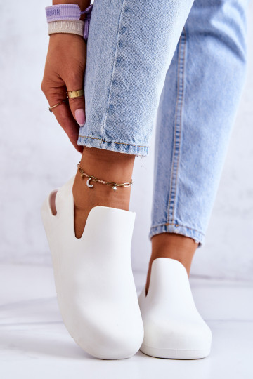 Gumijas čības baltas krāsas Meriko II GAT.