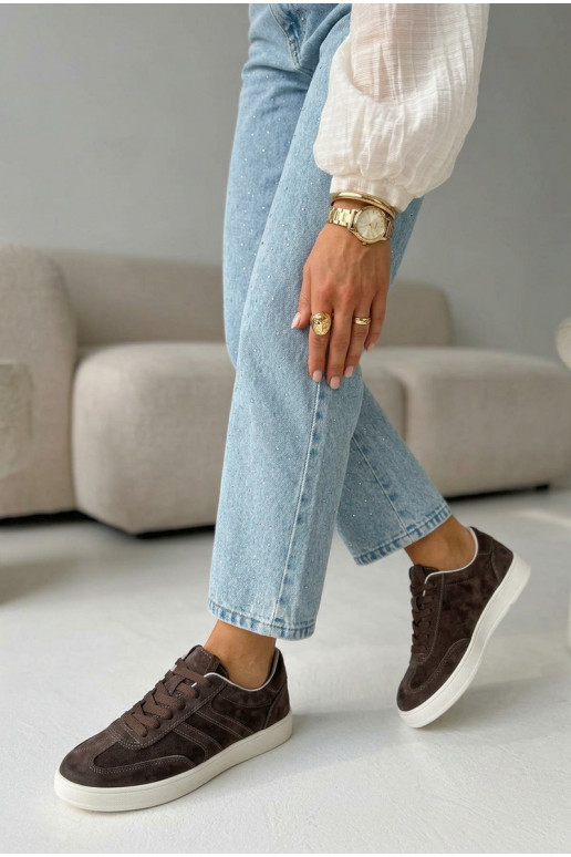 Sneakers modeļa apavi zamšādas Vinceza 95400 CzekoladoIne