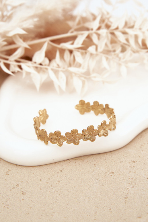 Aproce Sieviešu no nerūsējošā tērauda Ziedsuszki Zelta krāsas