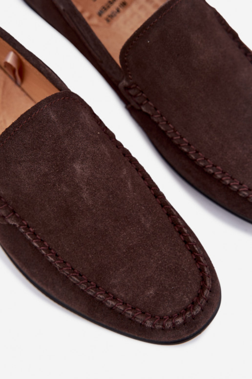 Mokasīni vīriešiemIeslēgtsturalnego zamšādasu Big Star TT174202 CzekoladoIne