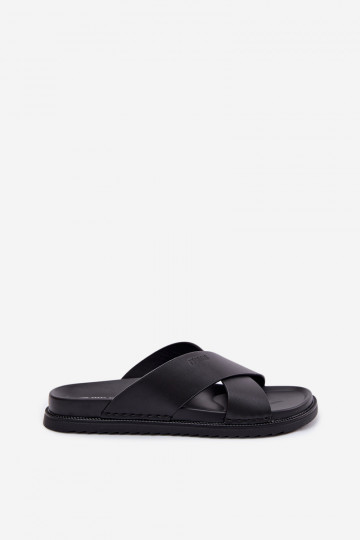 Čibas no dabīgas ādas vīriešiem Big Star TT174217 melnas krāsas 2