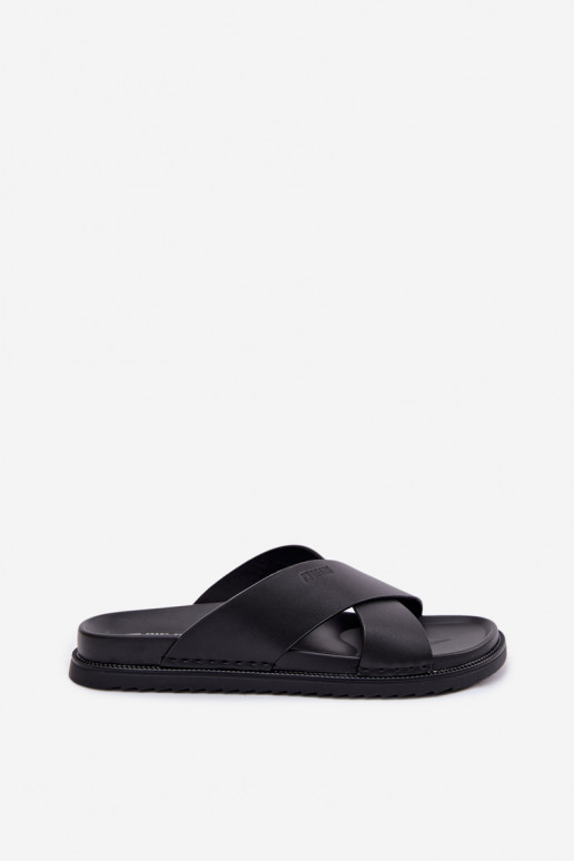 Čibas no dabīgas ādas vīriešiem Big Star TT174217 melnas krāsas