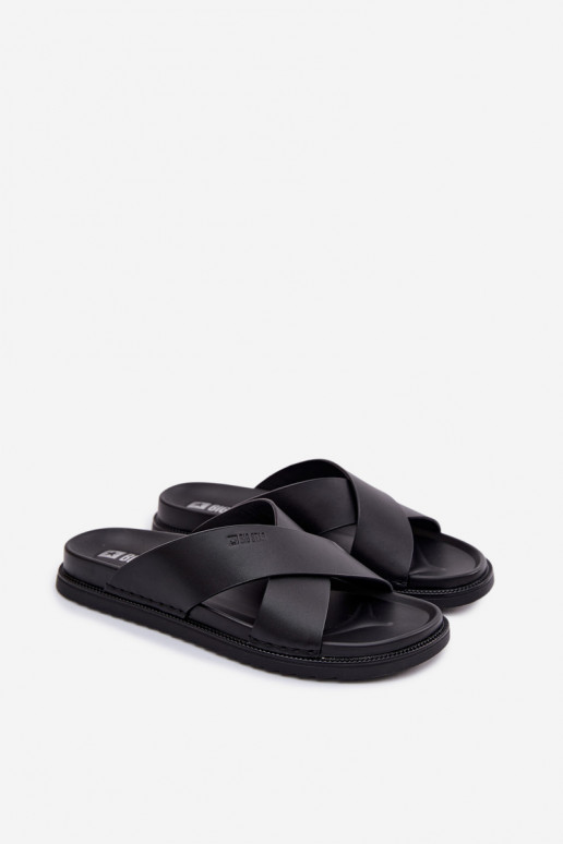 Čibas no dabīgas ādas vīriešiem Big Star TT174217 melnas krāsas