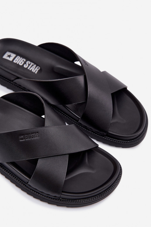 Čibas no dabīgas ādas vīriešiem Big Star TT174217 melnas krāsas