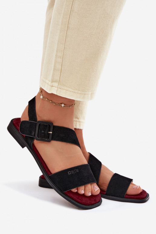 Sieviešu basenes zamšādas Big Star TT274490 melnas krāsas