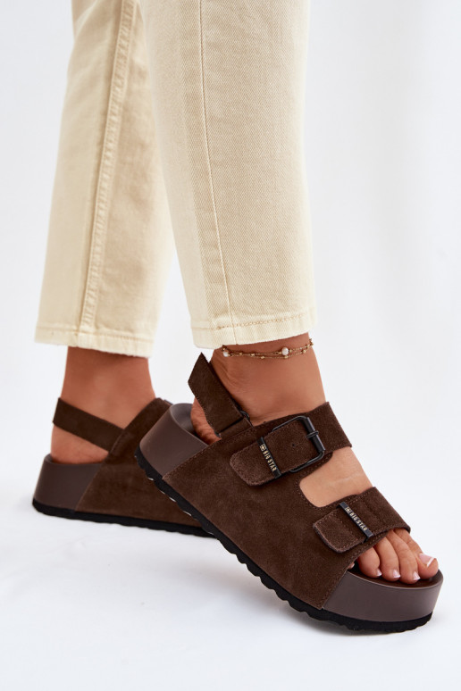 Zamšādas basenes ar platformu Big Star TT274236 CzekoladoIne