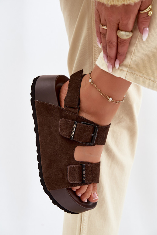 Zamšādas basenes ar platformu Big Star TT274236 CzekoladoIne