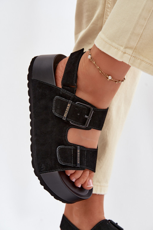 Zamšādas basenes ar platformu Big Star TT274237 melnas krāsas