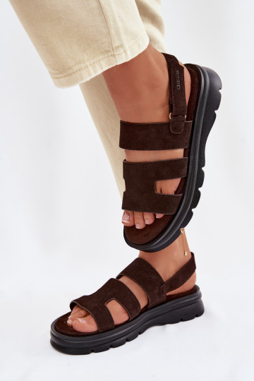 Sieviešu basenes zamšādas Big Star TT274483 CzekoladoIne