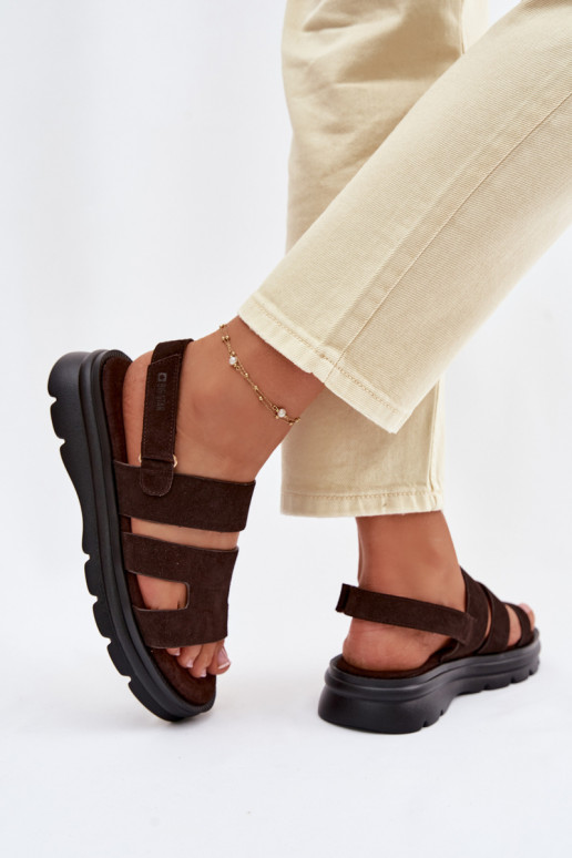 Sieviešu basenes zamšādas Big Star TT274483 CzekoladoIne