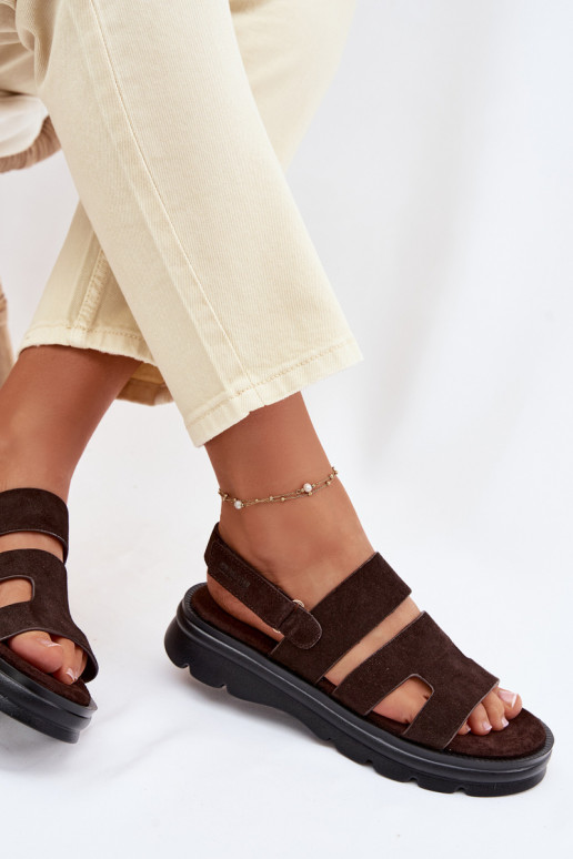 Sieviešu basenes zamšādas Big Star TT274483 CzekoladoIne