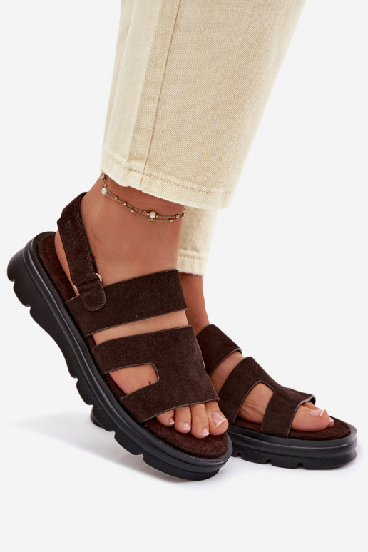 Sieviešu basenes zamšādas Big Star TT274483 CzekoladoIne