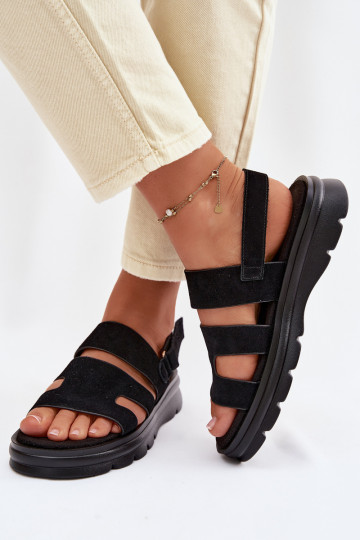 Sieviešu basenes zamšādas Big Star TT274484 melnas krāsas