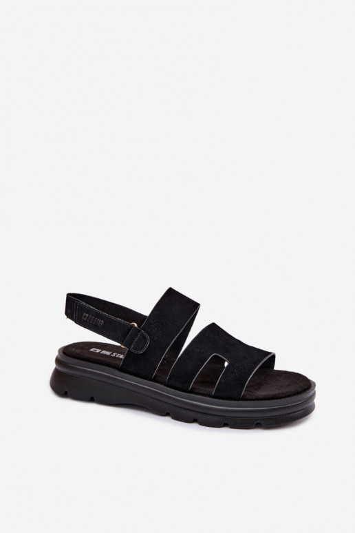 Sieviešu basenes zamšādas Big Star TT274484 melnas krāsas