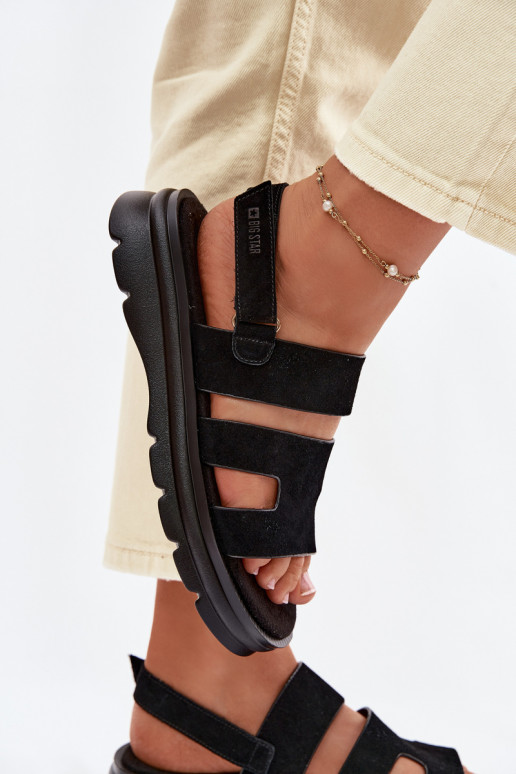 Sieviešu basenes zamšādas Big Star TT274484 melnas krāsas