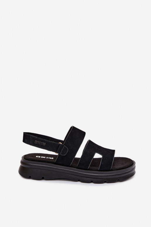 Sieviešu basenes zamšādas Big Star TT274484 melnas krāsas