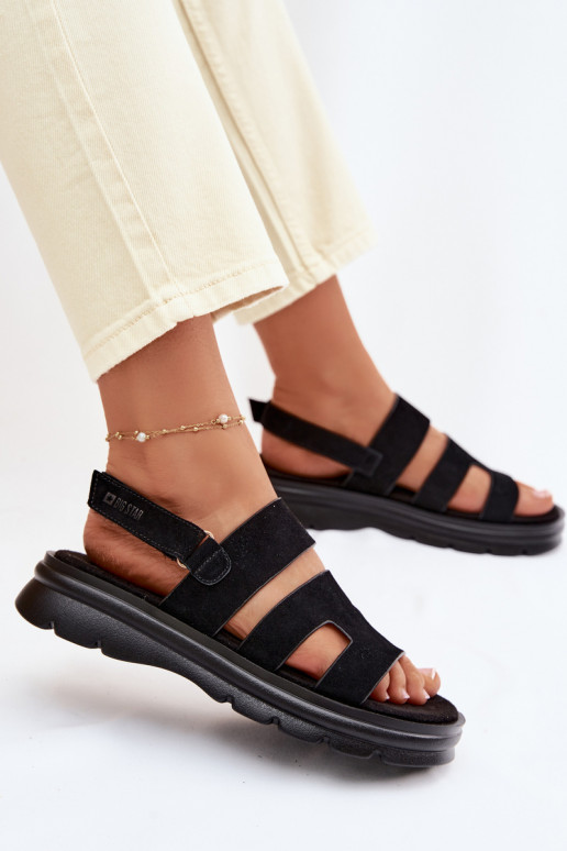 Sieviešu basenes zamšādas Big Star TT274484 melnas krāsas