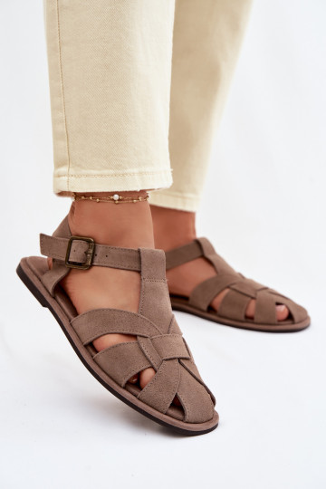 līdzenas zoles basenesIeslēgtsturalnego zamšādasu Big Star TT274250 smilšu krāsas