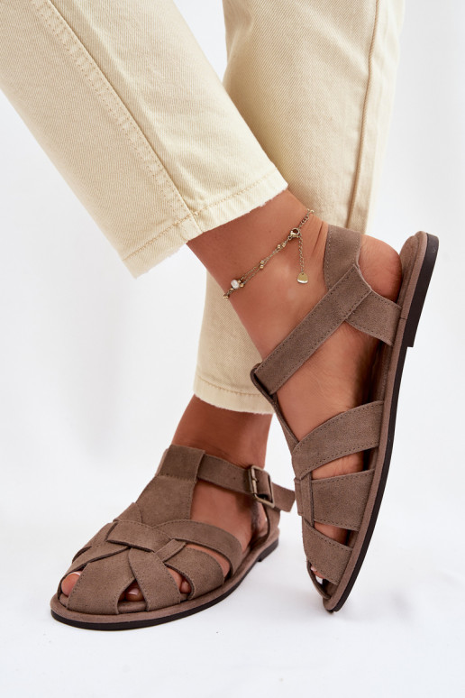 līdzenas zoles basenesIeslēgtsturalnego zamšādasu Big Star TT274250 smilšu krāsas