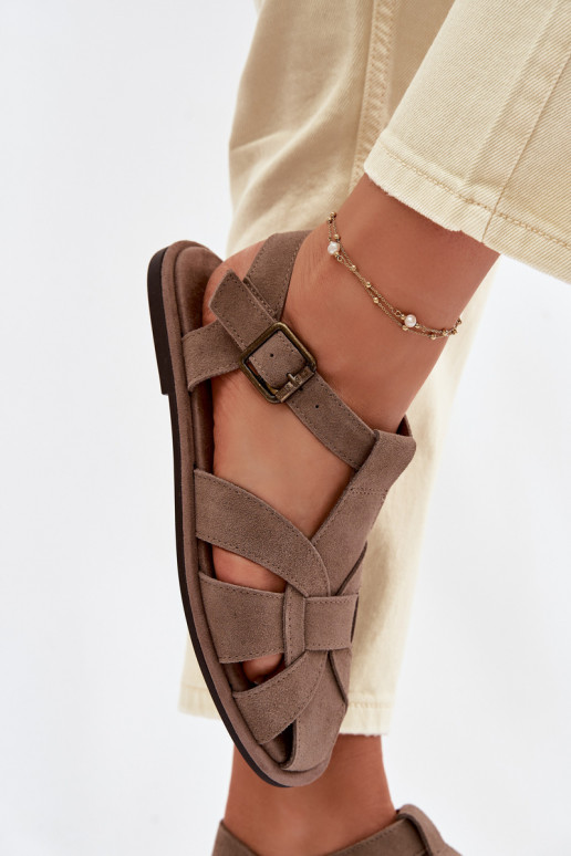 līdzenas zoles basenesIeslēgtsturalnego zamšādasu Big Star TT274250 smilšu krāsas