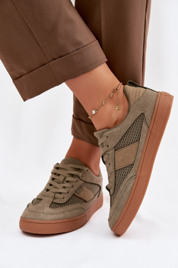 Sneakers modeļa apavi Sieviešu Big Star TT274761 Haki krāsas