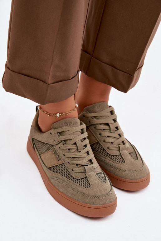 Sneakers modeļa apavi Sieviešu Big Star TT274761 Haki krāsas