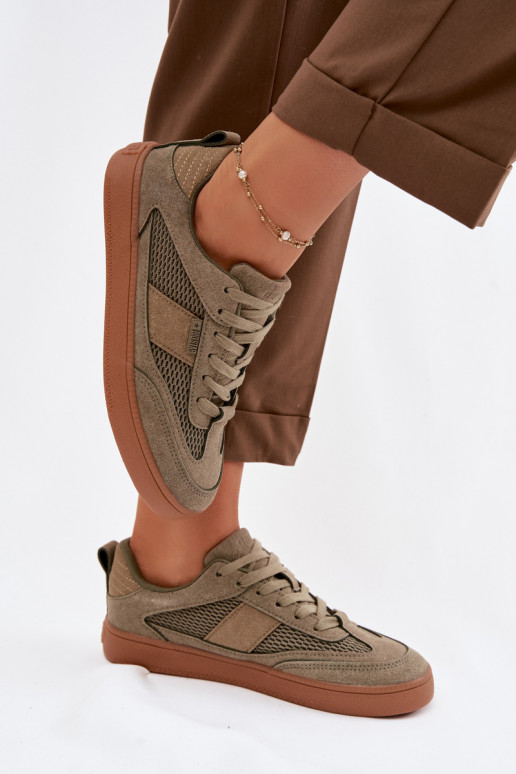 Sneakers modeļa apavi Sieviešu Big Star TT274761 Haki krāsas