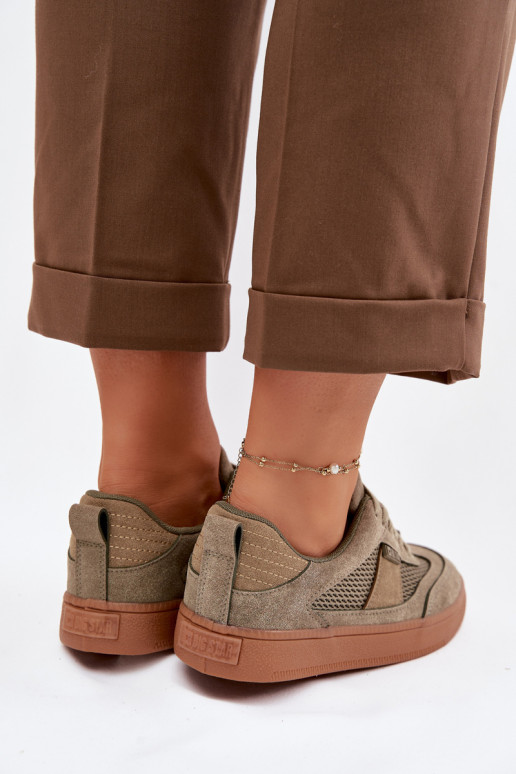 Sneakers modeļa apavi Sieviešu Big Star TT274761 Haki krāsas