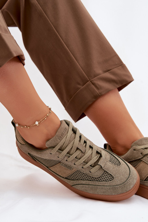 Sneakers modeļa apavi Sieviešu Big Star TT274761 Haki krāsas