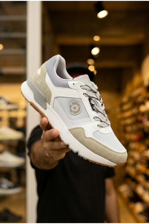 Sneakers modeļa apavi vīriešiem ar platformu Big Star TT174032 Baltas-Zilas krāsas