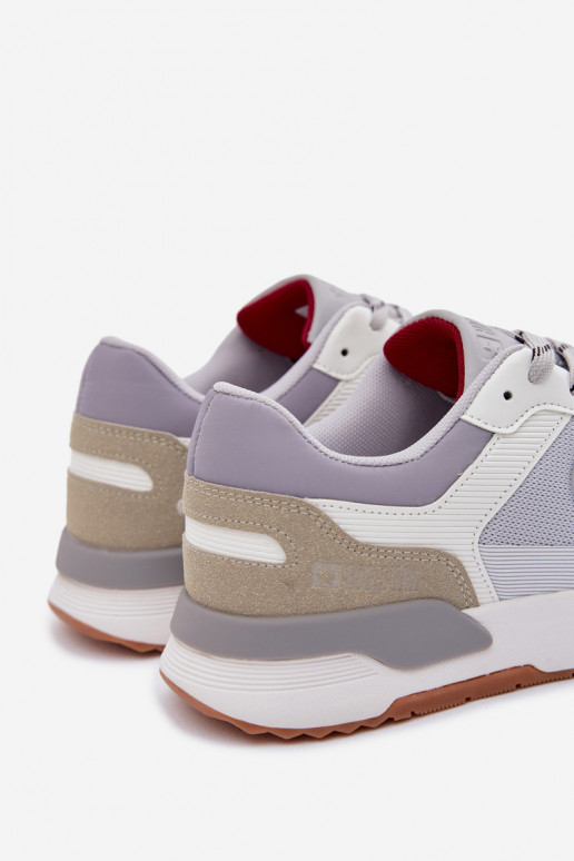 Sneakers modeļa apavi vīriešiem ar platformu Big Star TT174032 Baltas-Zilas krāsas